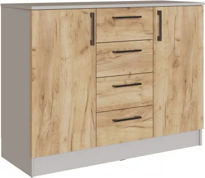 Комод Вегас, Кашемир/Дуб крафт золотой