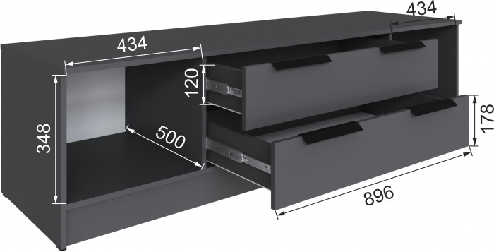Набор мебели для гостиной "Мадрид", Графит серый/Камень серый