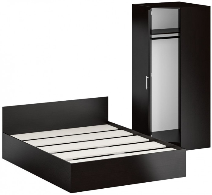 Кровать 1600 + угловой шкаф Стандарт, венге