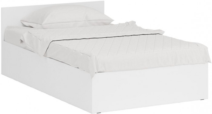 Стандарт Кровать 1200, цвет белый, ШхГхВ 123,5х203,5х70 см., сп.м. 1200х2000 мм., без матраса, основание есть