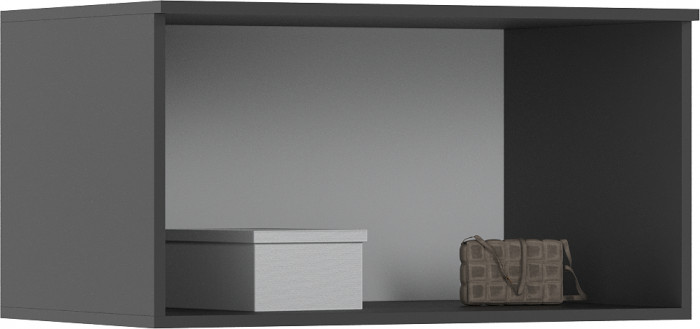 Норд Шкаф 2-х створчатый 800 с антресолью, Графит/Изумруд