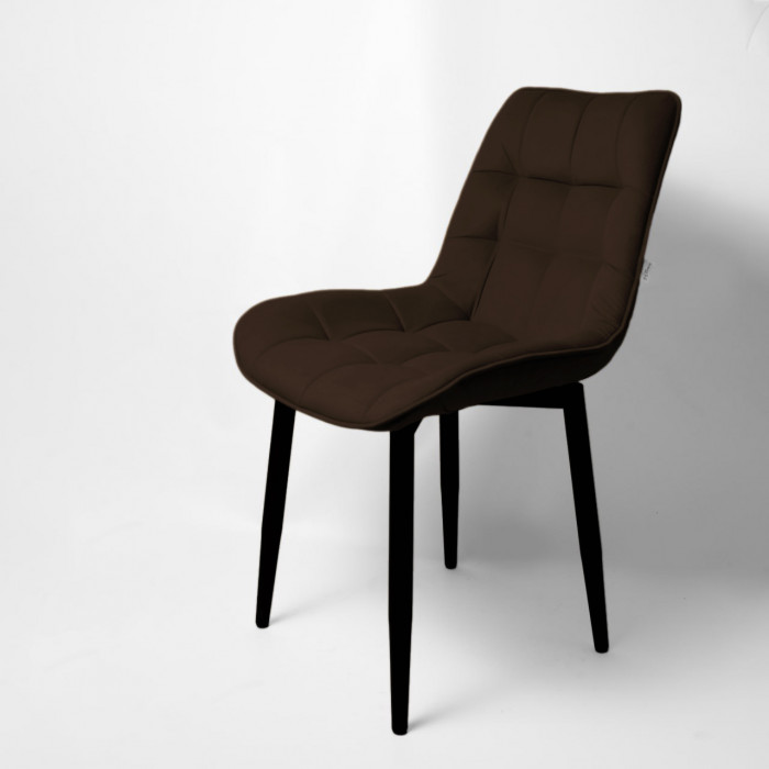 Стул "Бостон" белый матовый Velutto 24 шоколад