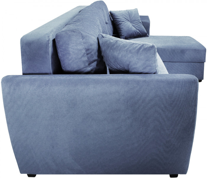 Диван-кровать угловой Амстердам Люкс, 150х200, еврокнижка, велюр, серый