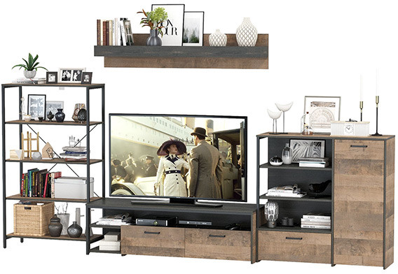 Трувор Гостиная 041, дуб гранж песочный/интра