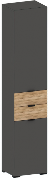 Модульная Прихожая Ома, набор №4, Графит/Дуб Тортуга, Simple 27