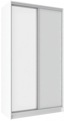 Шкаф-купе двухдверный с зеркалом 1200 Домашний Белый