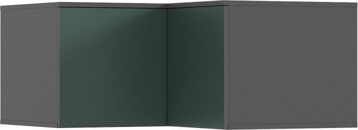 Норд Шкафы угловая композиция, Графит/Изумрудный