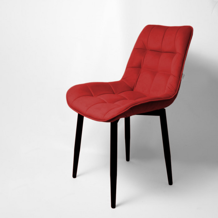 Стул "Бостон" белый матовый Velutto 38 рубин