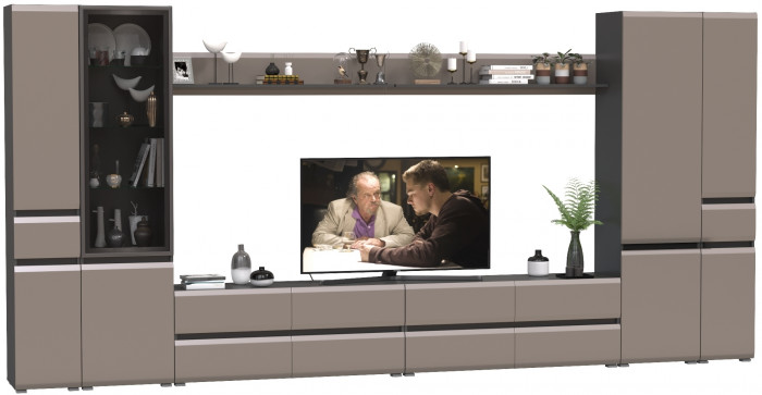 Сидней Комплектация № 114, корпус: антрацит/фасады: МДФ веллюто капучино