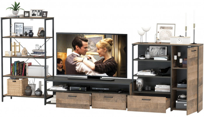 Трувор Гостиная 042, дуб гранж песочный/интра