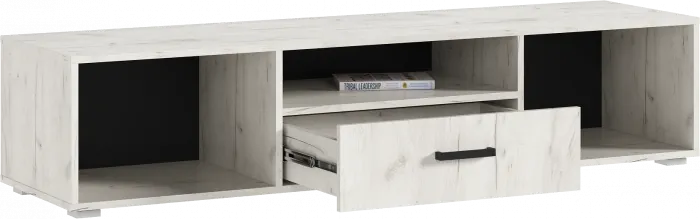 Нэнси NEW Тумба ТВ 1600 ЛДСП, Дуб Крафт Белый/Дуб Крафт Белый