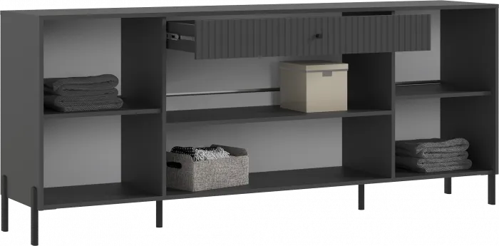 Оливия Комод графит/графит софт (металл)