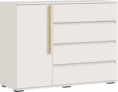 Норд Комод 1 дверь 4 ящика (1200), Кашемир (золото)