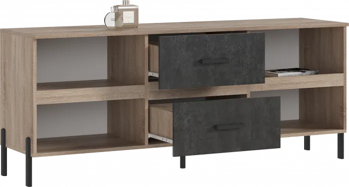 Ким Тумба ТВ (металл) Бетон графит, сонома