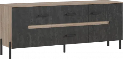 Ким Тумба ТВ (металл) Бетон графит, сонома