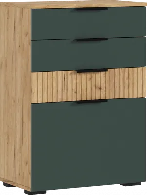 Комод 600 Роджина, Дуб крафт/Изумрудный