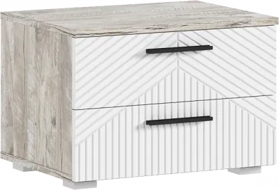 Сильвия Тумбы прикроватные 2шт, Браш Вайт/Дуб Юкон