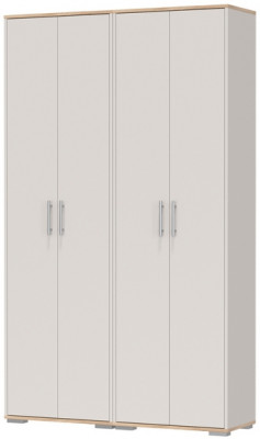 Два шкафа для одежды Домино 2-3430дкз/к.с, цвет дуб крафт золотой/кашемир серый, ШхГхВ 120х36х202 см.