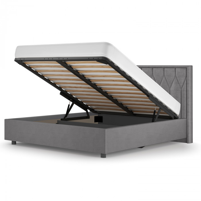 Кровать-10М с подъёмным основанием 1800 серебро