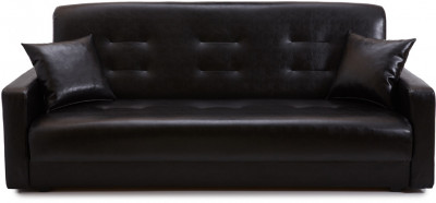 Диван Аккорд 120 черный , пружинный блок Боннель