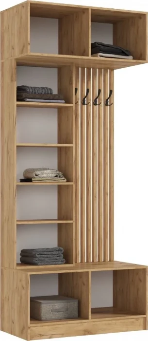 Модульная прихожая Роджина, Дуб крафт/Изумрудный