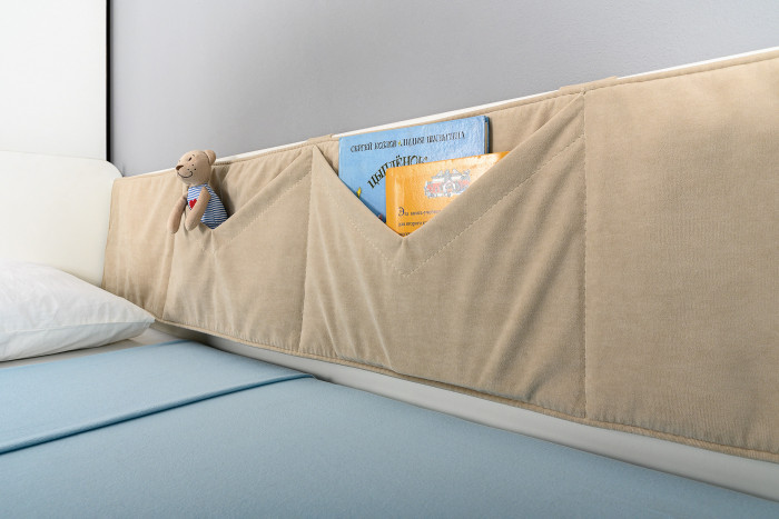 Эйп Детская № 7, цвет белый/дуб белый, 2 х сп. м. 800х1600 мм., б/м, основание есть, макс. нагрузка 80 кг., рекомендуемая высота матраса 120 мм.