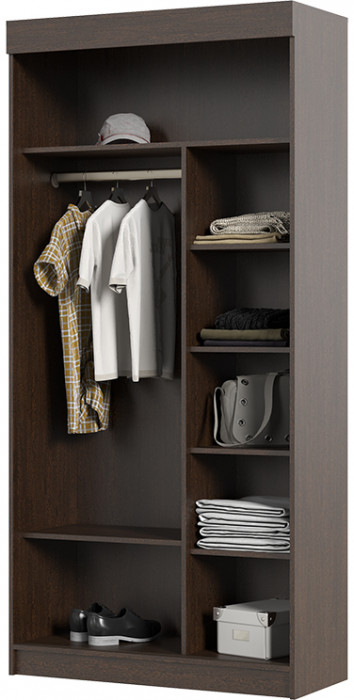 Андрей-Эконом (евро) шкаф-купе (1000*2100*416 мм) венге/дуб белфорд