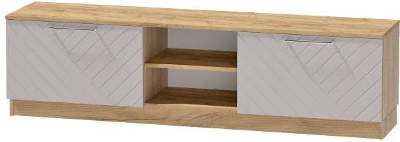 Тумба для ТВ-техники напольная "Иннэс-7", Крафт золотой/Грэй софт