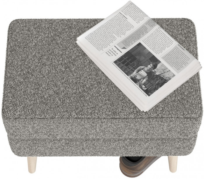 Банкетка 6-5138ТКШтем.серый Тифани, цвет ткань тёмно-серая, ШхГхВ 55х33х46 см.(прямоугольная банкетка на четырёх ножках), цвет ножек: иней