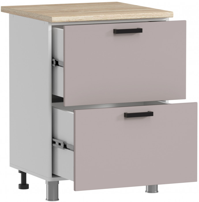 МК Аленушка Н2Я 600 Лаванда Кашемир, скоба черный (со столешницей)