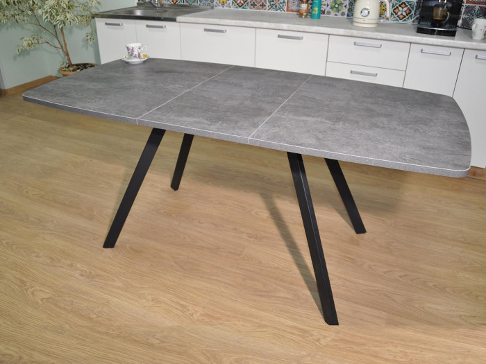 Стол обеденный Орфей Черный / цемент темный