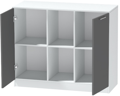 Комод №4 "Иннэс-7", Белый/Графит