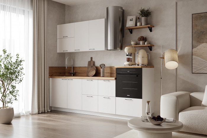 КГ ШН 600 Белый софт матовый/Белый гладкий Арника РМ (со столешницей)