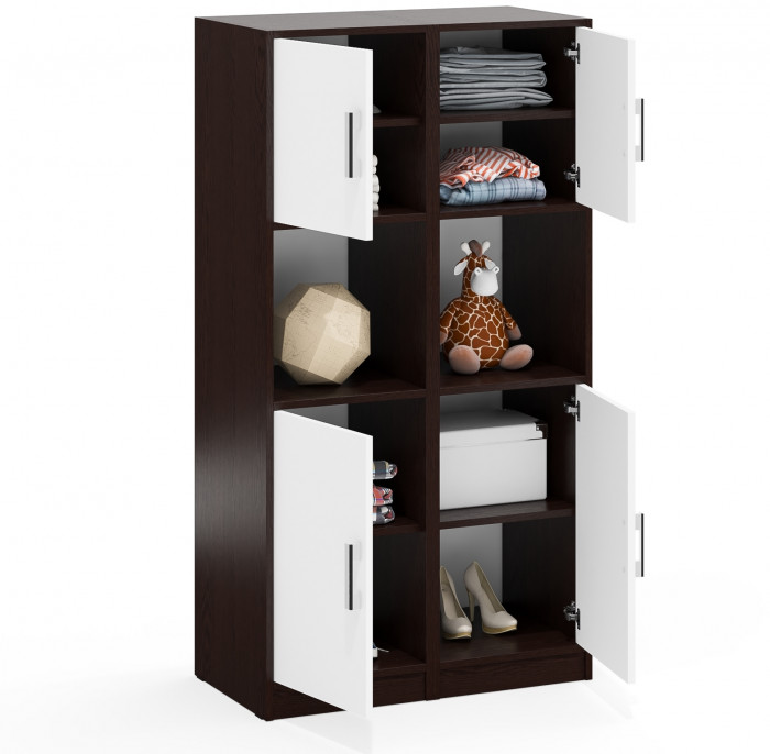 Два Пенала С-МД-СК9П к компьютерному столу С-МД-СК9, венге/белый шагрень