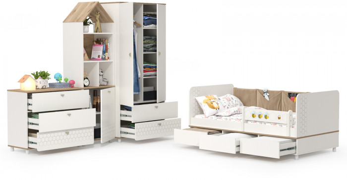 Эйп Детская № 1, белый/дуб белый