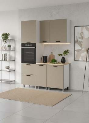 МК Аленушка 1,6м ПД Орешник Матовый Вижен,скоба черный,сонома