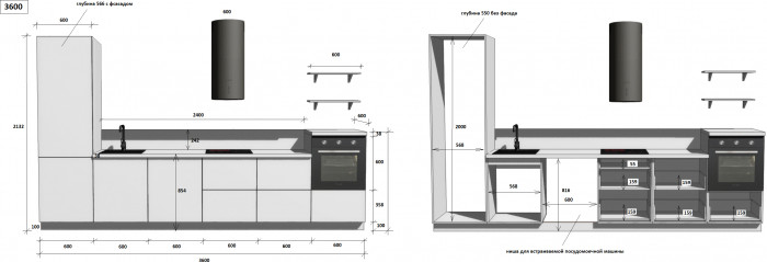 КГ 3600 ПВХ, Белый софт матовый Арника РМ в.9