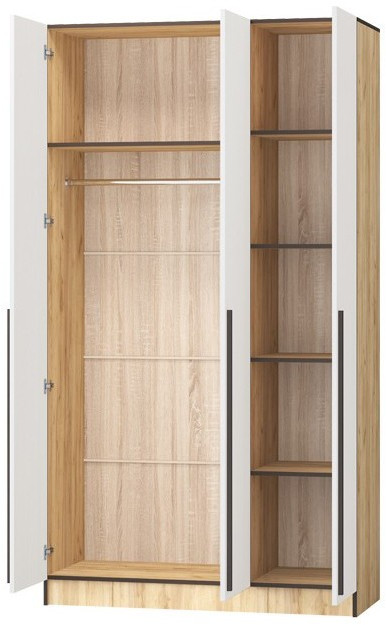 Шкаф Бастион ЛДСП 1,2 (Крафт золотой / Белый древесный)