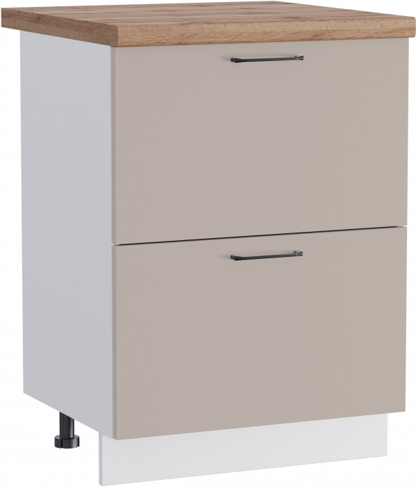 КГ ШН2Я 600 + внутр.ящ 600 Магнолия/Белый гладкий Арника РМ (со столешницей)