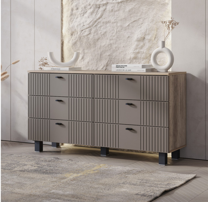 "Олива" КМ-04 комод Дуб каньон/MF14 Муссон софт