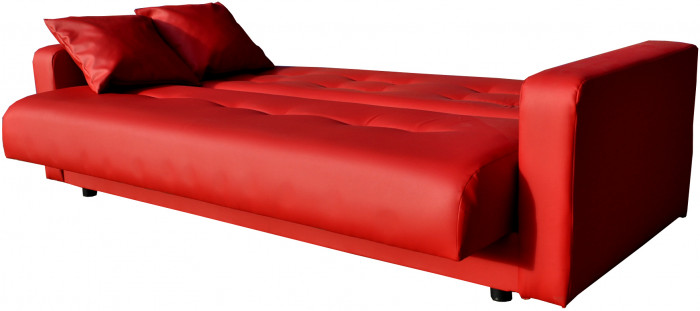 Диван Аккорд 120 красный , пружинный блок Боннель