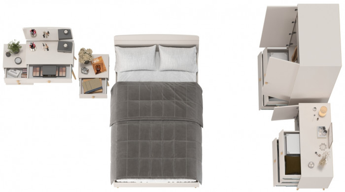 Афина Спальня 24-1200, кашемир серый