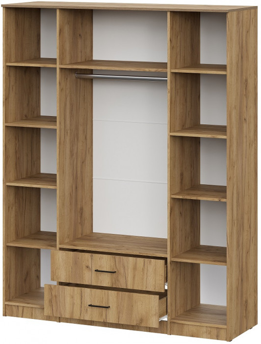 Шкаф распашной для одежды ШК 1 (Серия 2), Дуб золотой