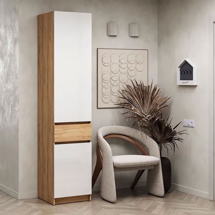 мс для прихожей Стоуби ШК-500 дуб крафт золотой/глянец белый