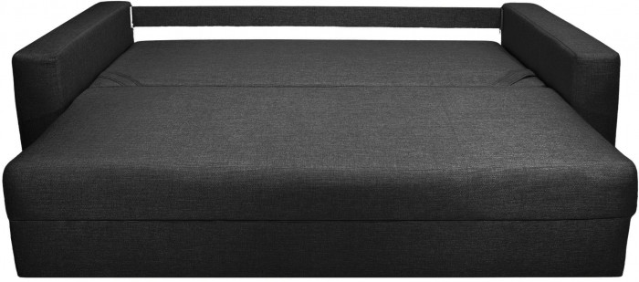 Диван-кровать Ливерпуль, 160х195, раскладной, независимый пружинный блок, еврокнижка, велюр, черный