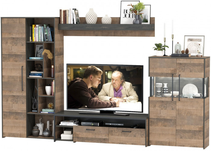 Трувор Гостиная 061, дуб гранж песочный/интра