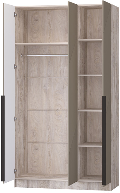 Шкаф Авис 1,2, Дуб эндгрейн/Крема