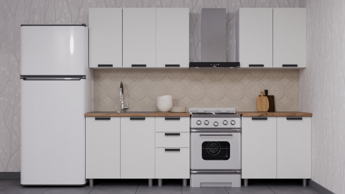 МК Аленушка Н2Я 600 Лаванда Молочный, скоба черный (со столешницей)