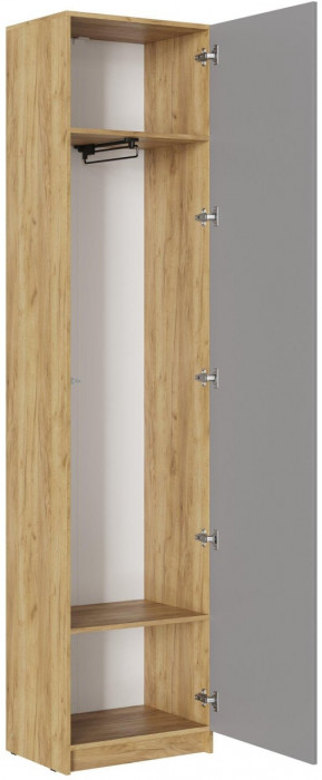 Модульная прихожая Роджина, композиция 3 (Белый глянец, Дуб Крафт Золотой)