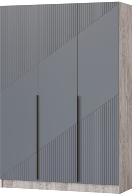 Шкаф Авис 1,5 (№1), Дуб эндгрейн/Графит